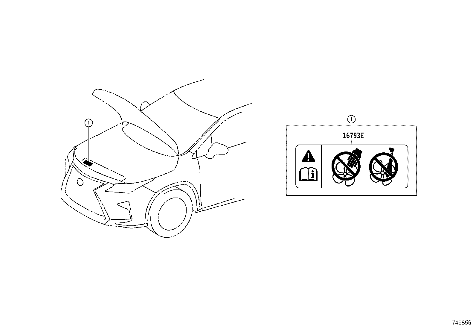 74544-48030 PLATE, TIRE CARRIER CAUTION product image