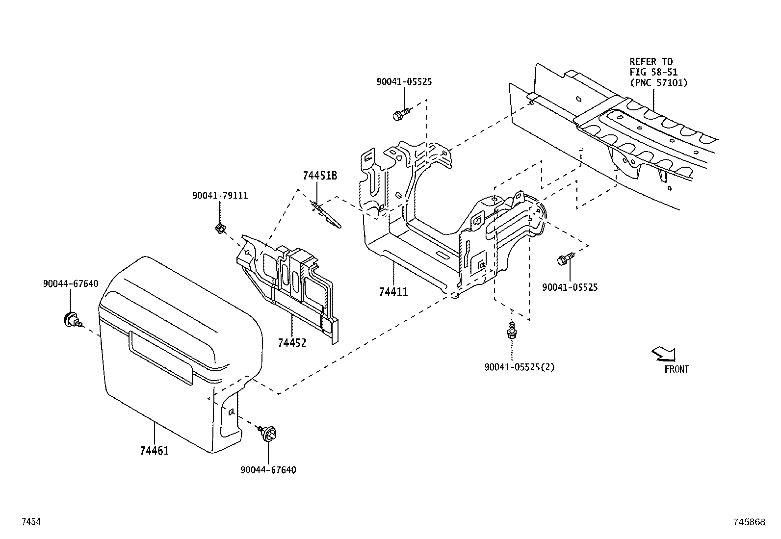 74405-B5050 COVER, BATTERY product image