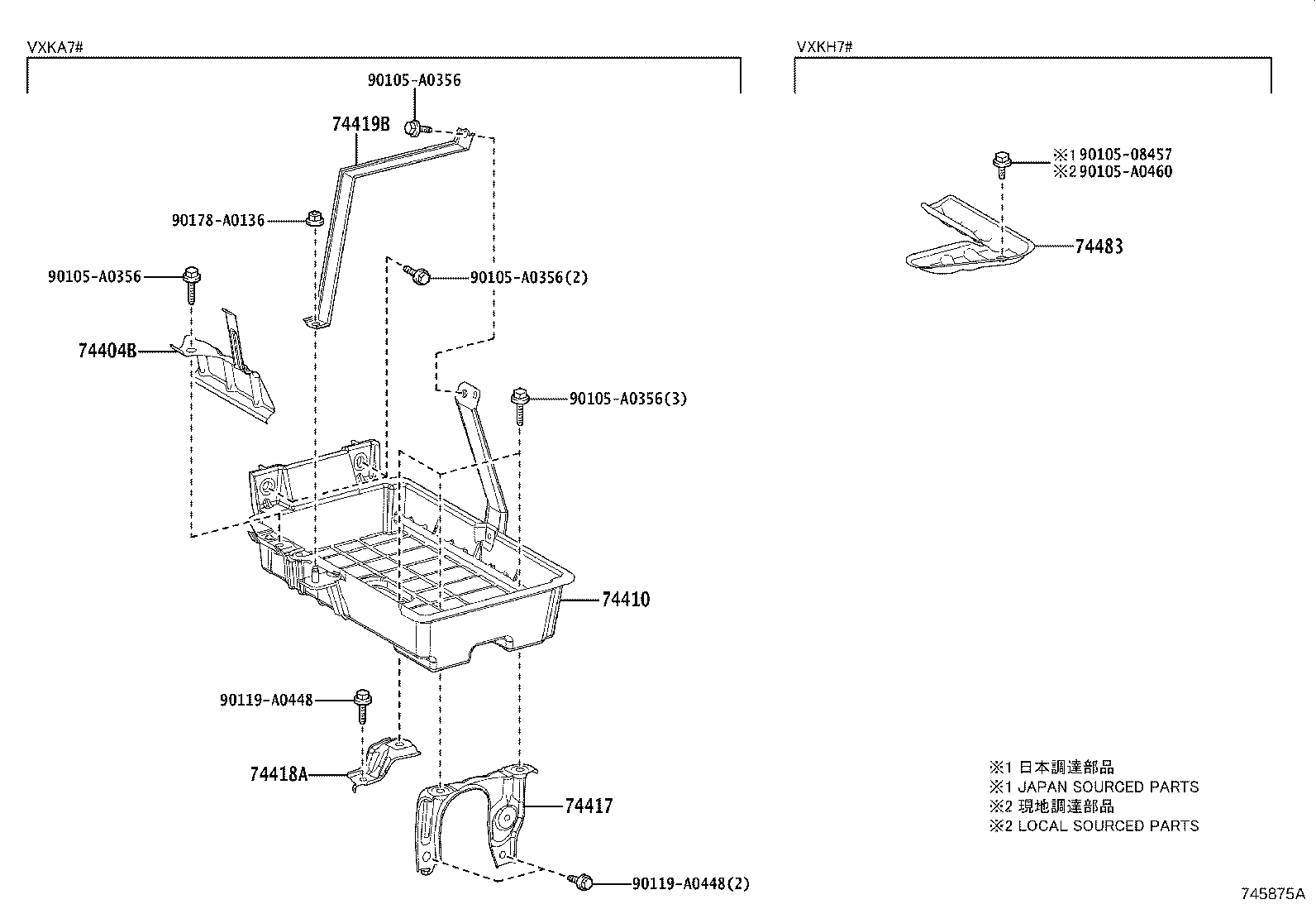 Toyota 74417-0C010 BRACKET, BATTERY CARRIER