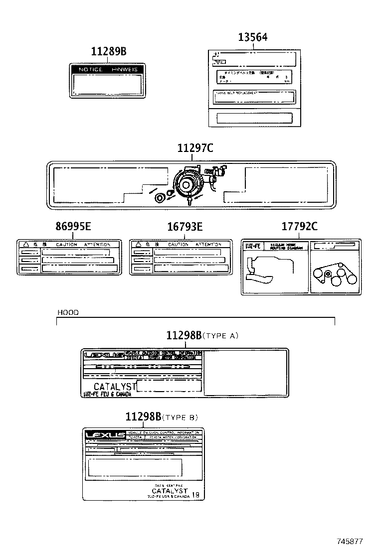 11298-50320 LABEL, EMISSION CONTROL INFORMATION product image
