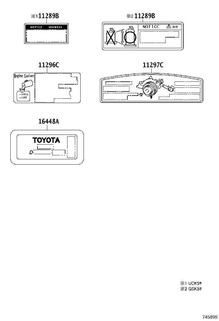 Toyota 11298-0S030 LABEL, EMISSION CONTROL INFORMATION
