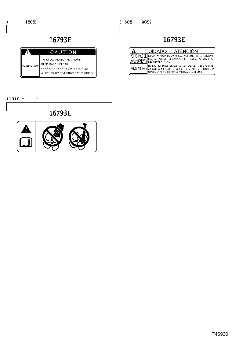 11285-0Y030 LABEL, COOLANT SYSTEM NOTICE product image
