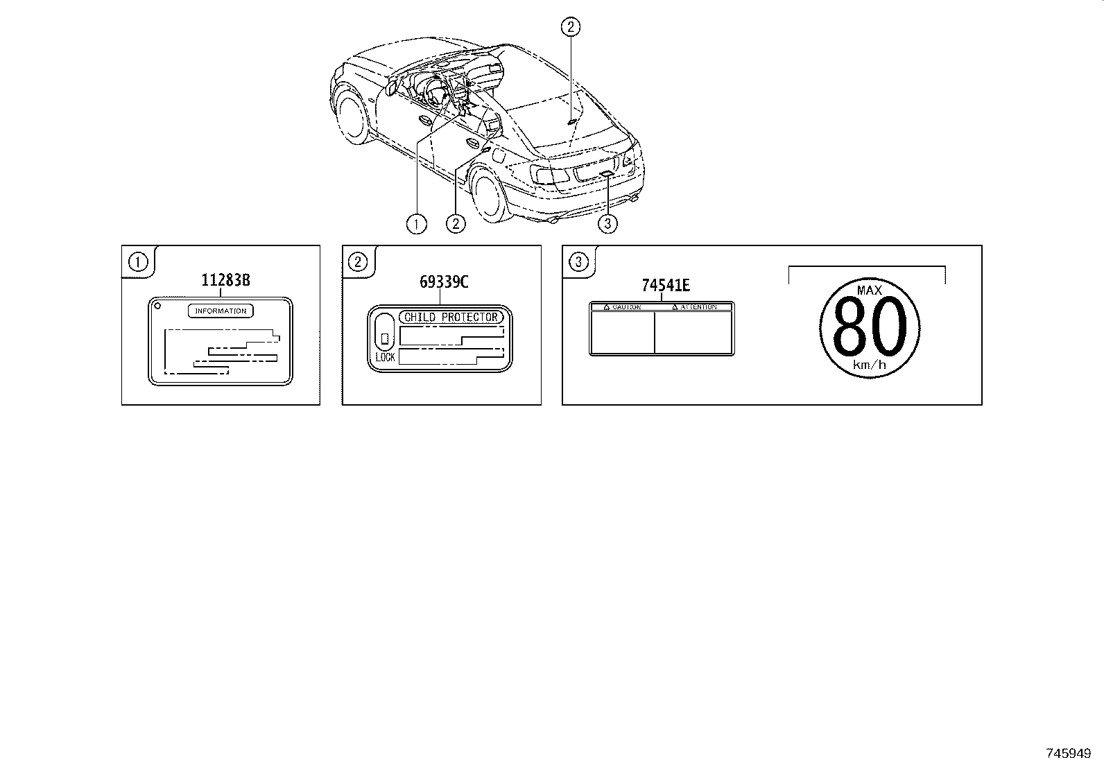 11298-31260 LABEL, EMISSION CONTROL INFORMATION product image