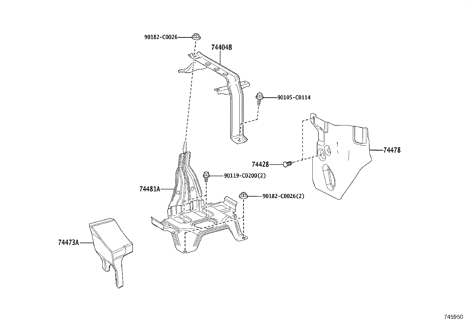 74440-08020 CLAMP, BATTERY product image