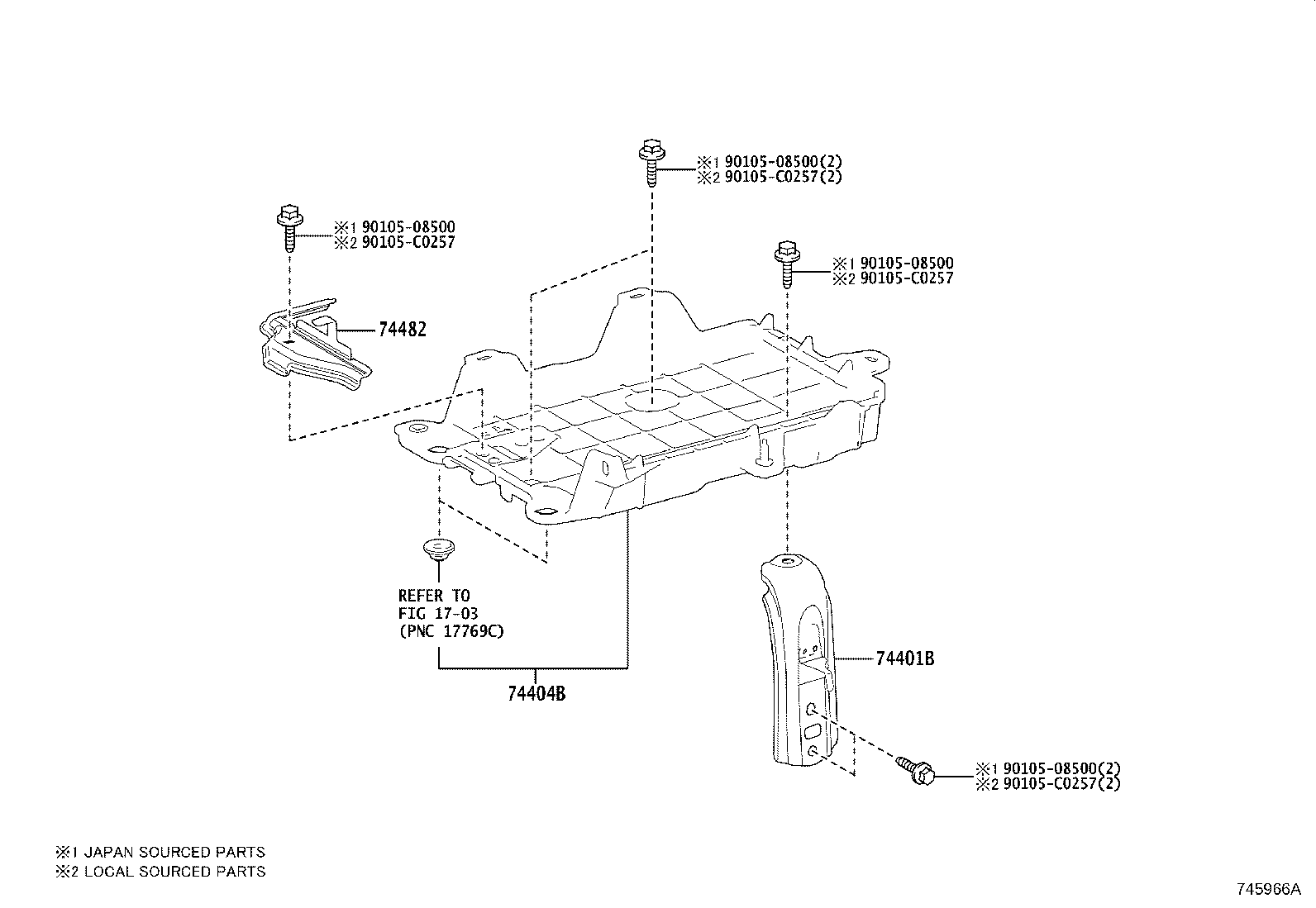 74440-0R020 CLAMP SUB-ASSY, BATTERY product image