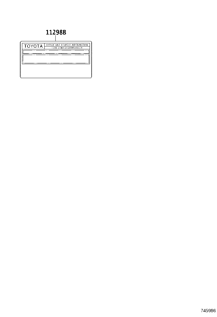 11298-28461 LABEL, EMISSION CONTROL INFORMATION product image