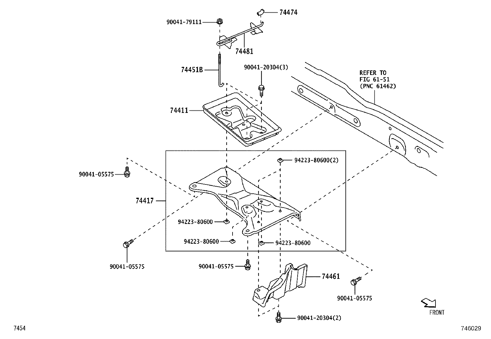 74461-B5030 COVER, BATTERY product image