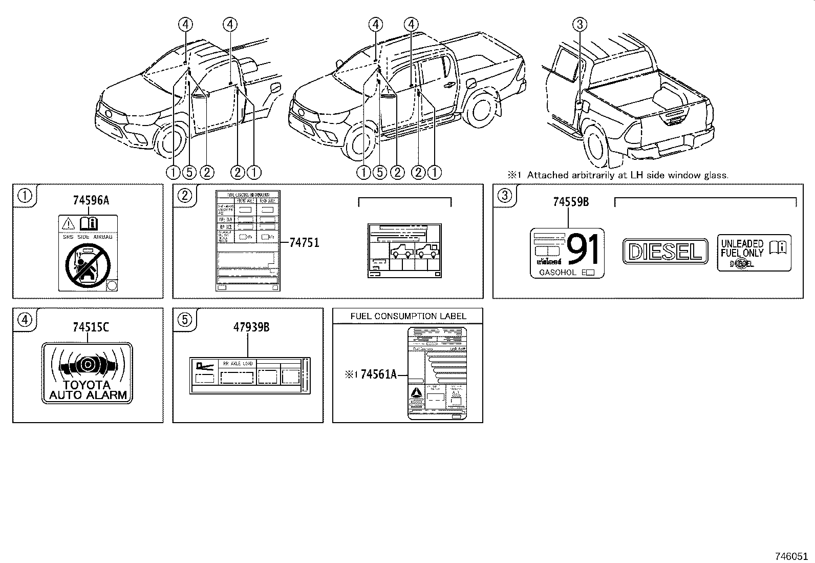 74561-71191 LABEL, FUEL CONSUMPTION INFORMATION product image