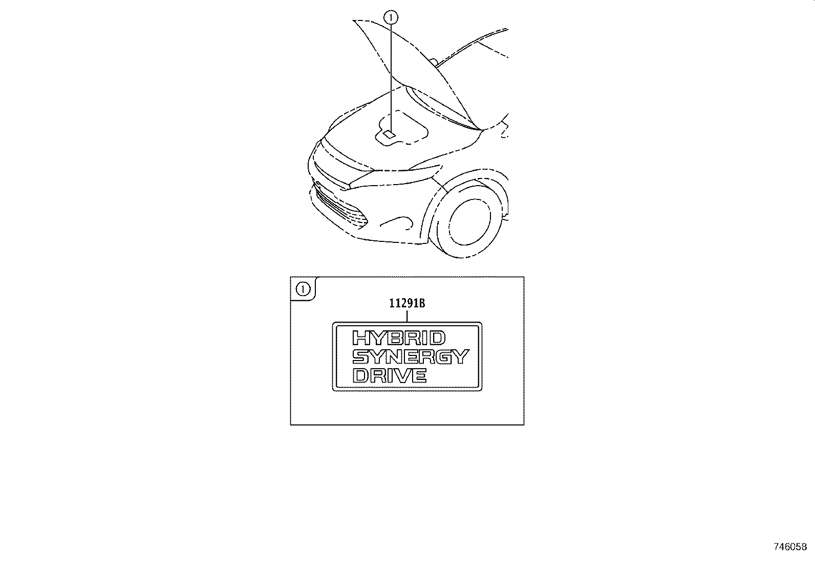 11296-36070 LABEL, ENGINE SERVICE INFORMATION product image