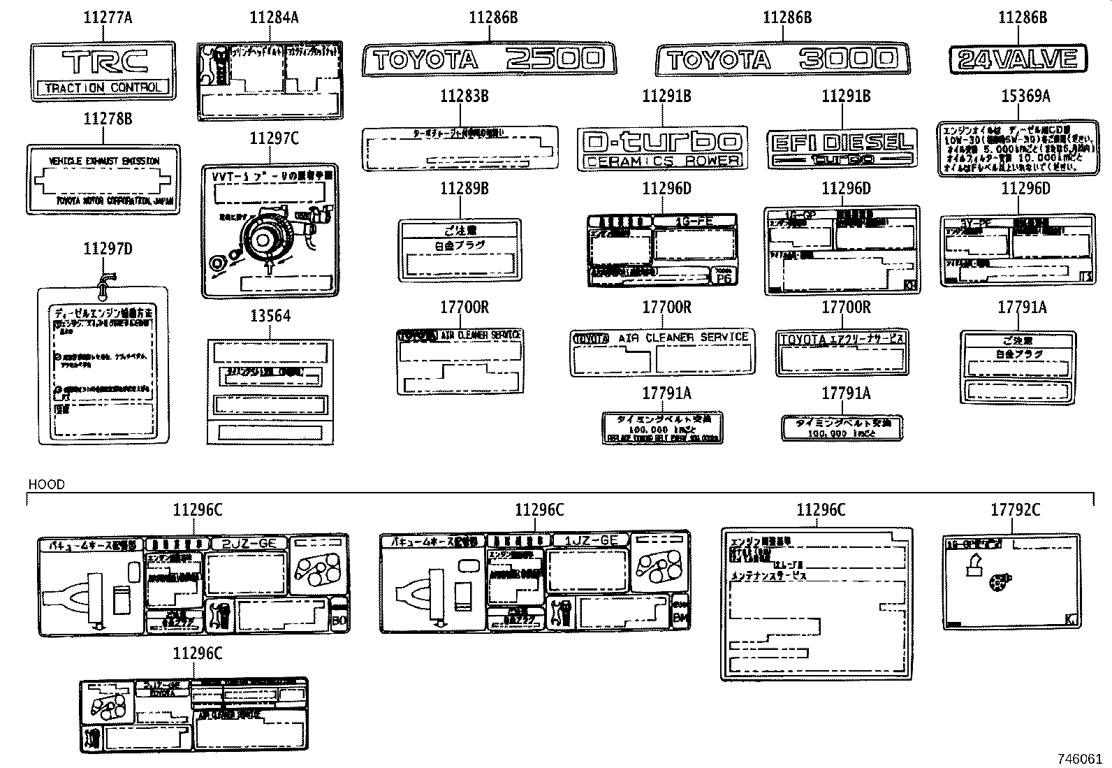 74562-30640 PLATE, EMISSION CONTROL SYSTEM INFORMATION product image