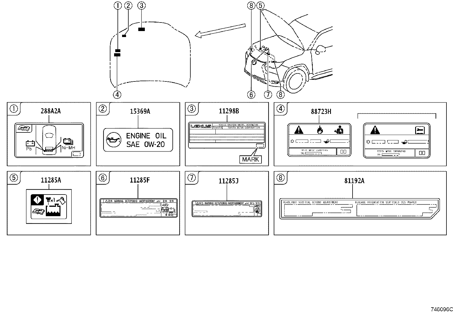 Toyota 11298-70092 LABEL, EMISSION CONTROL INFORMATION