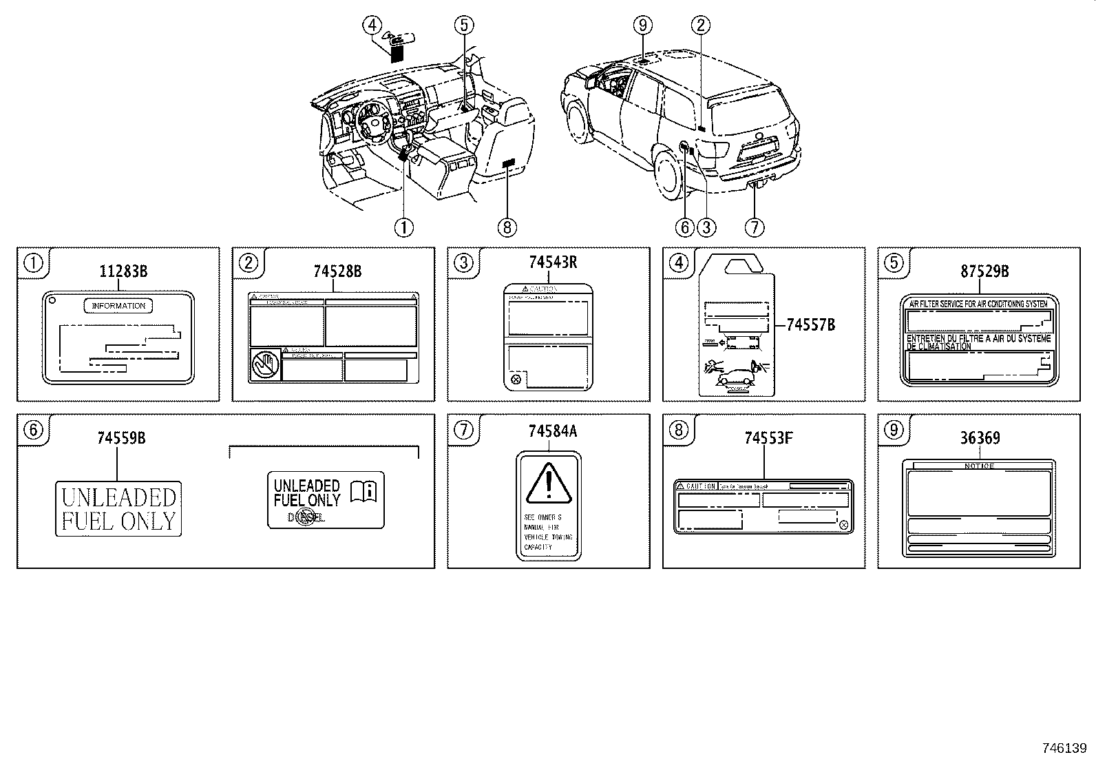 88723-0C080 LABEL, COOLER SERVICE CAUTION, NO.2 product image