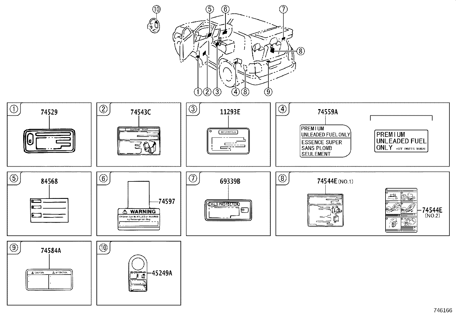 11298-50192 PLATE, EMISSION CONTROL SYSTEM INFORMATION product image