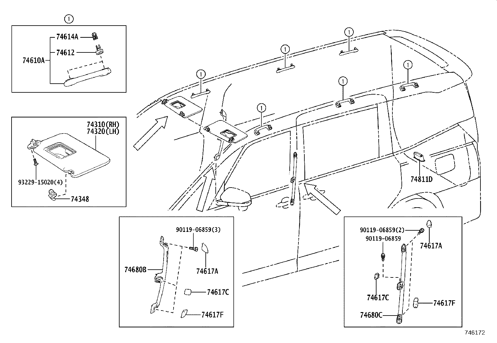 74232-V1010-C2 PANEL, FRONT ARMREST BASE, UPPER LH product image