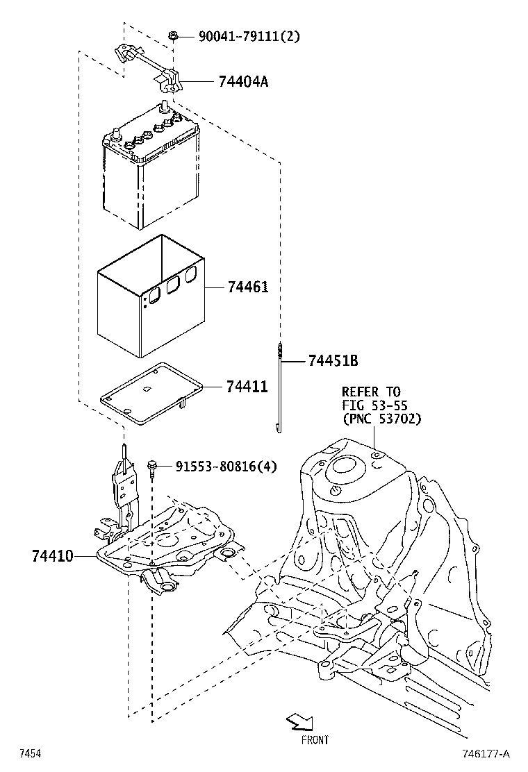 74405-BZ100 COVER, BATTERY product image