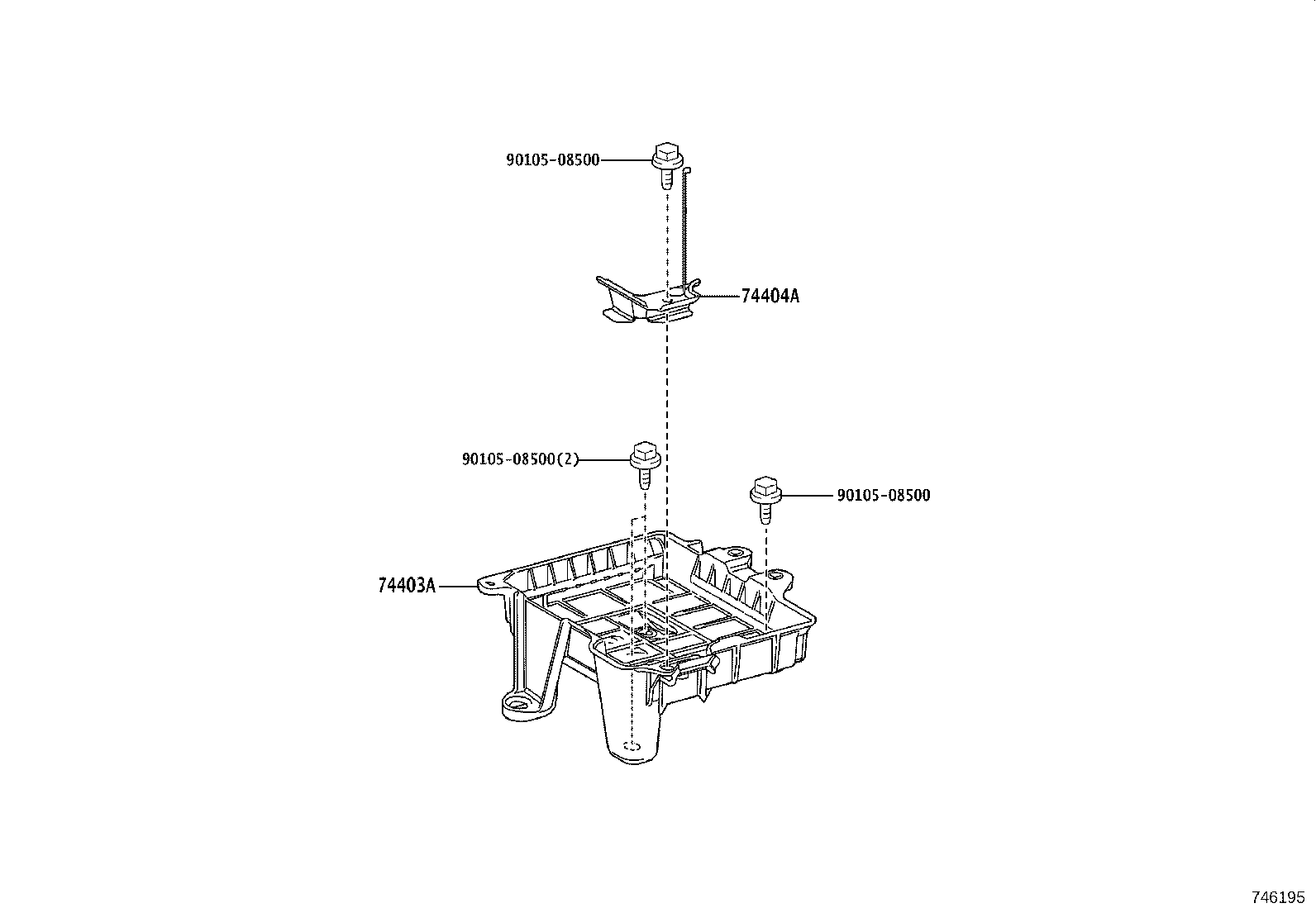 74404-V1020 CARRIER SUB-ASSY, BATTERY product image