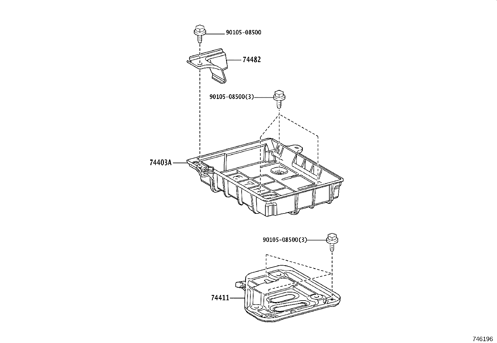 74404-V1020 CARRIER SUB-ASSY, BATTERY product image