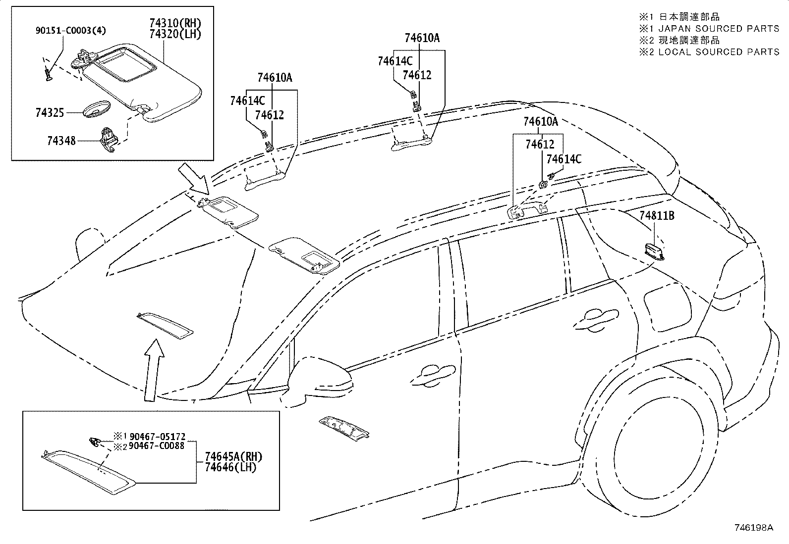 74232-0A030 PANEL, FRONT ARMREST BASE, UPPER LH product image
