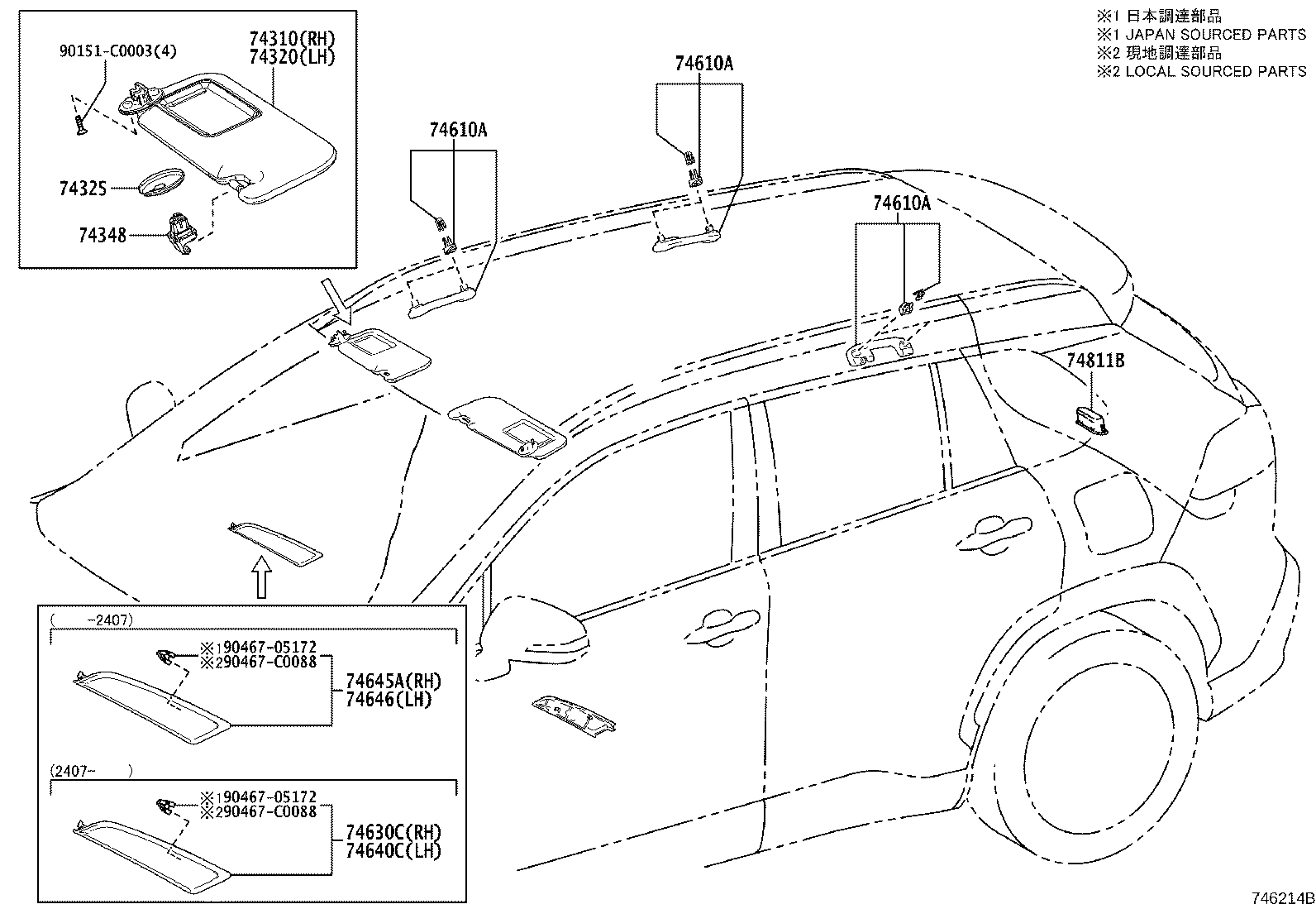 74232-0A040 PANEL, FRONT ARMREST BASE, UPPER LH product image