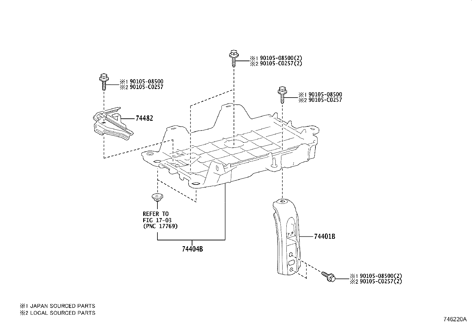 74440-0R030 CLAMP SUB-ASSY, BATTERY product image