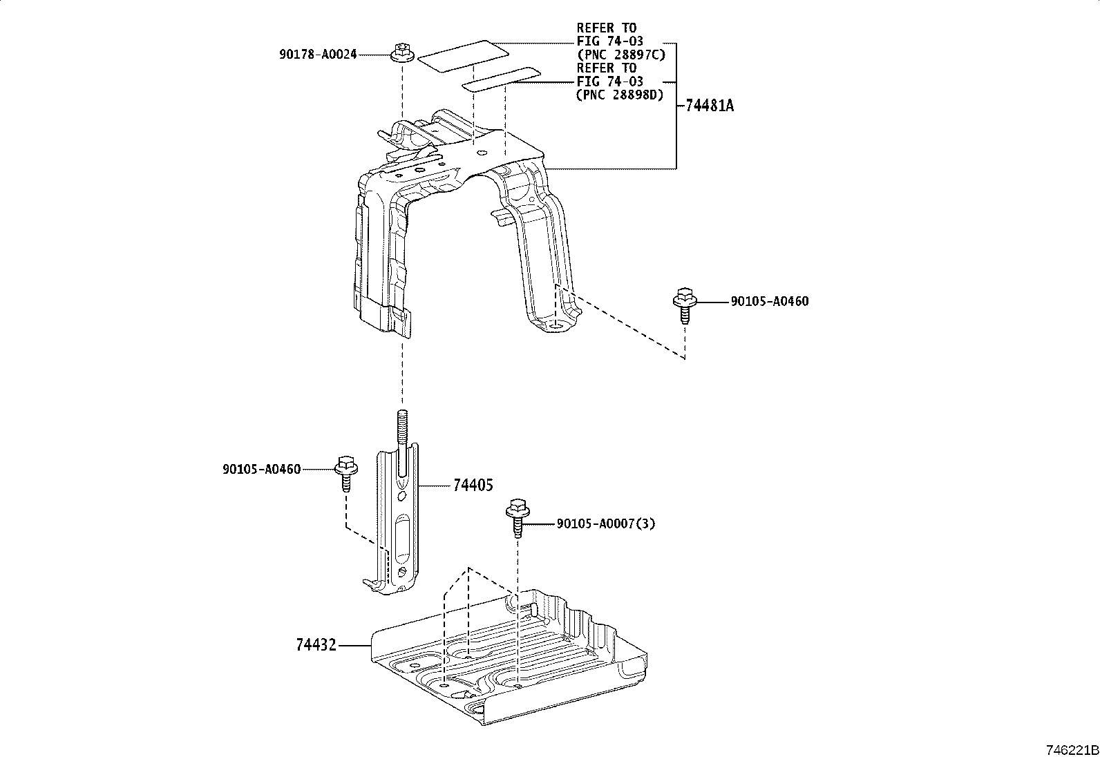 Toyota 74440-F6010 CLAMP, BATTERY