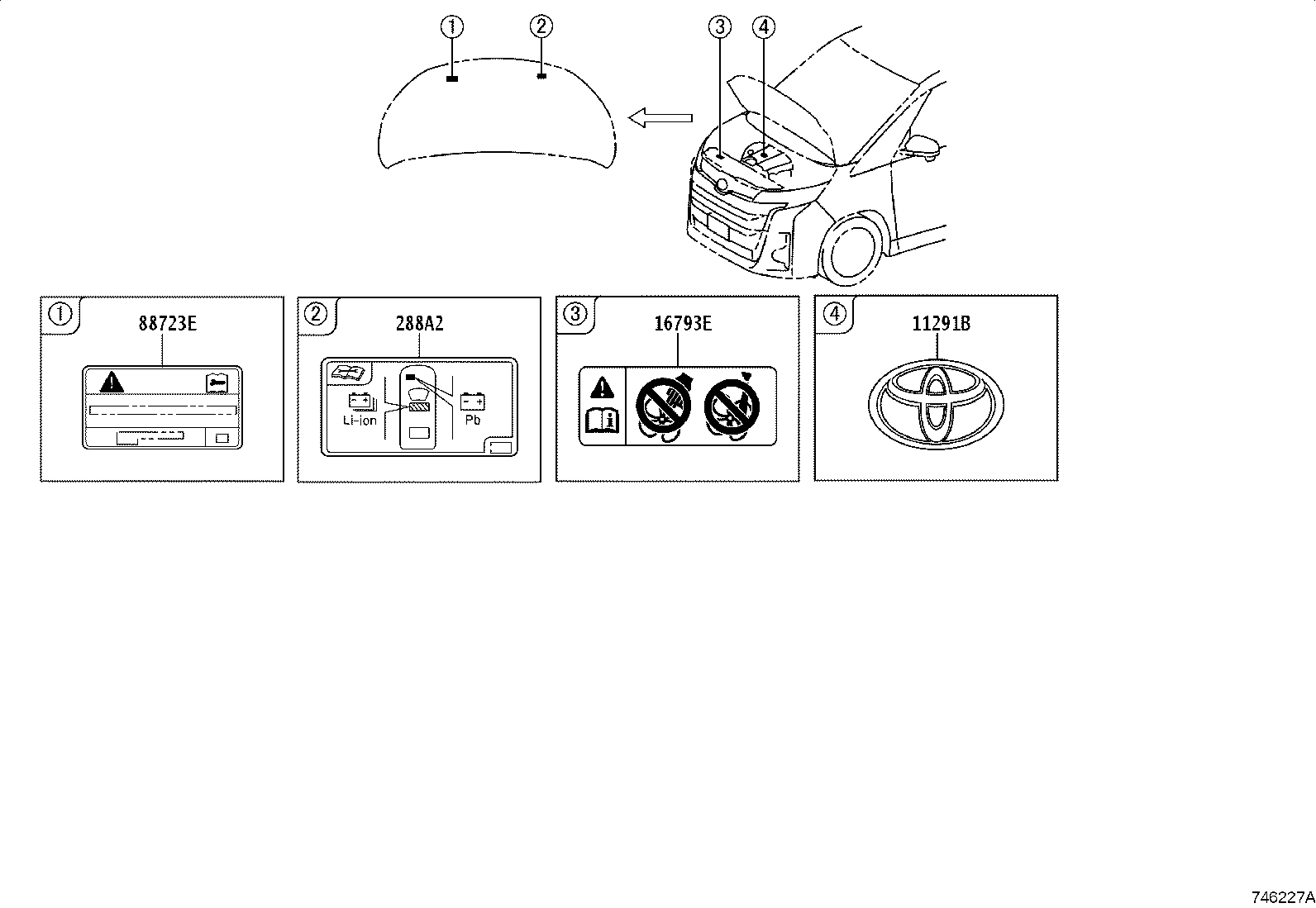 74543-28580 LABEL, REAR SEAT CAUTION product image