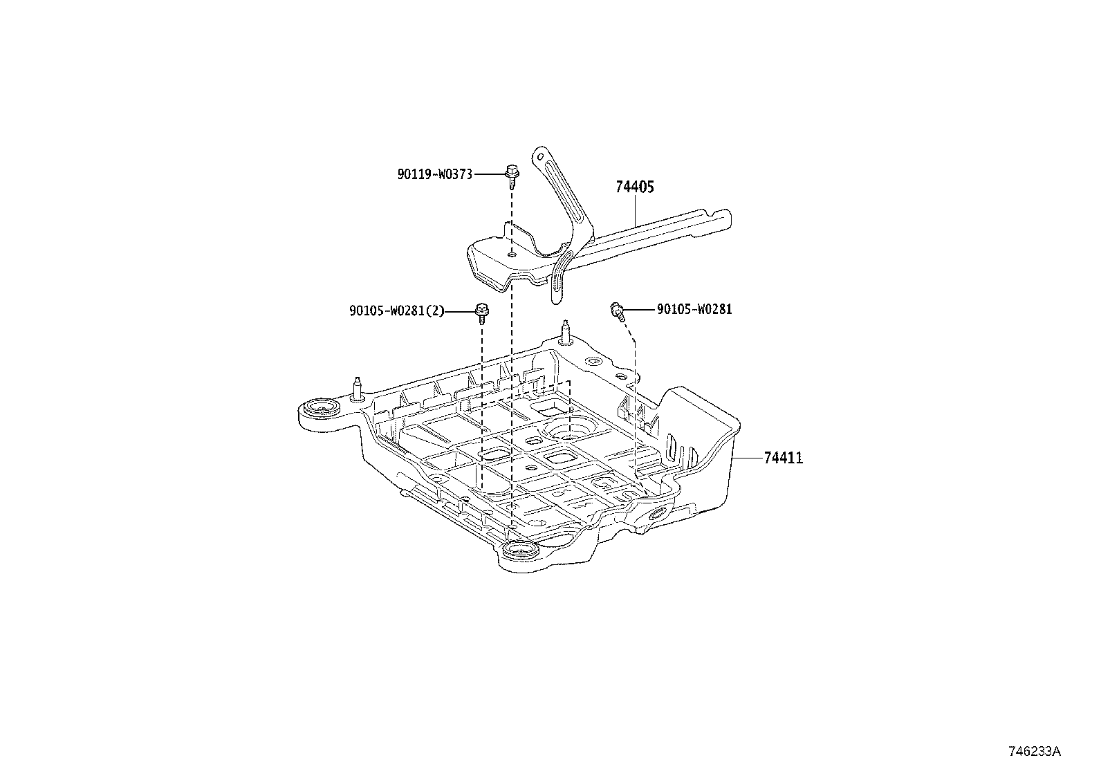 74411-0D020 CARRIER, BATTERY product image
