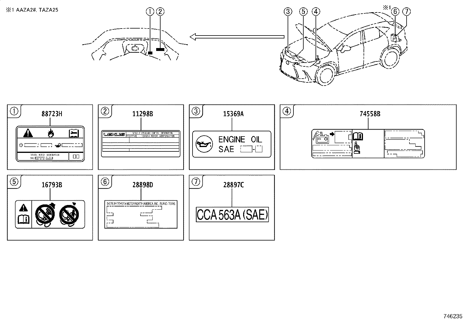58879-F6010 LABEL, CONSOLE DOOR LOCK CAUTION product image