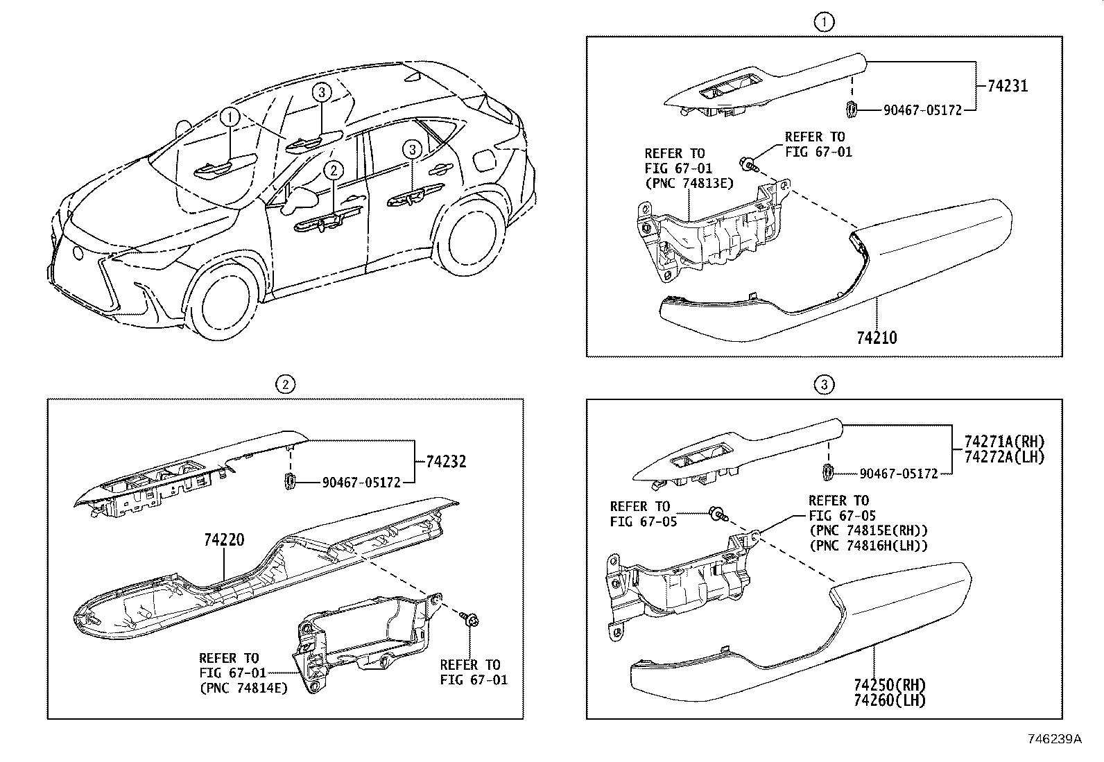Toyota 74348-04030-E1 HOLDER, VISOR