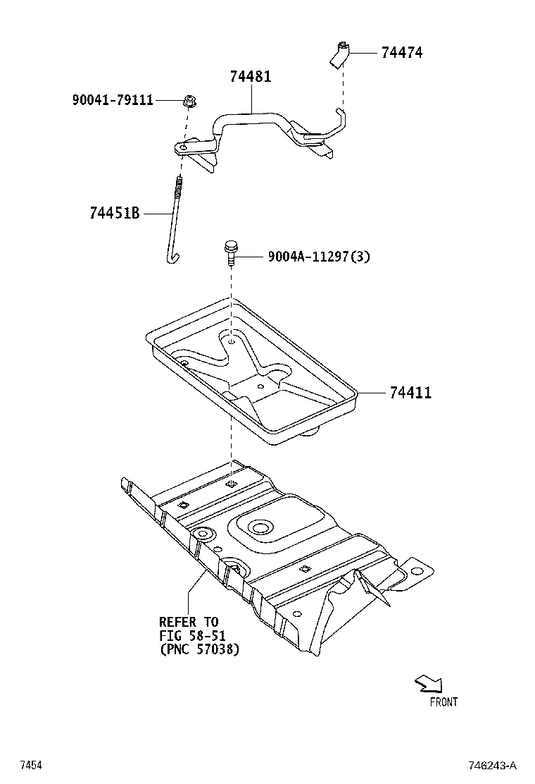 74404-BZ181 CLAMP, BATTERY HOLD DOWN product image