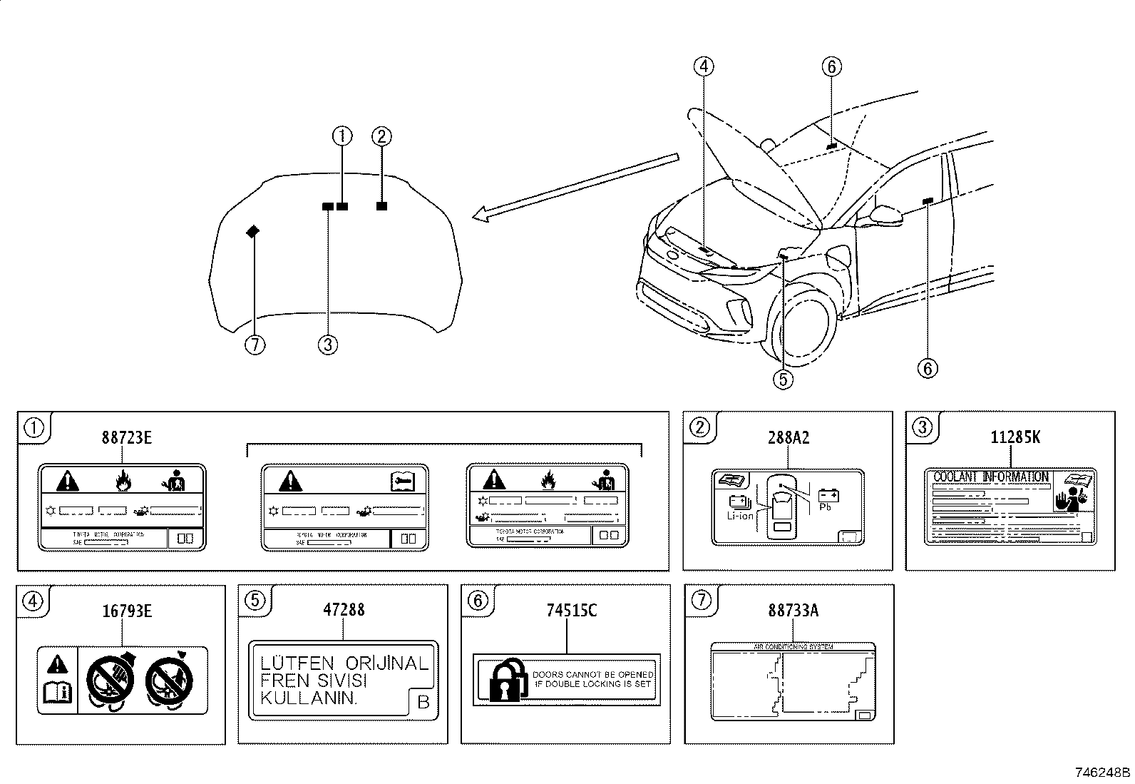 42668-42100 PLATE, COMPACT SPARE TIRE CAUTION product image
