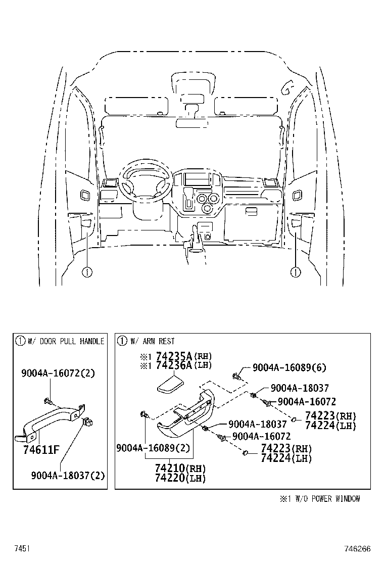 74236-BZ010-B0 PLATE, FRONT DOOR ARMREST BASE FINISH, LH product image