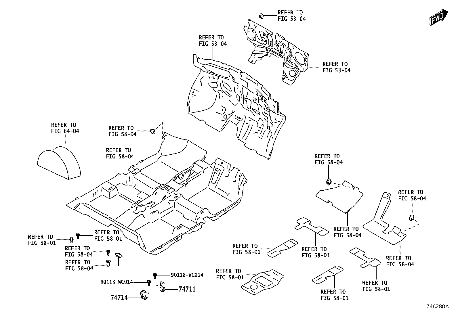 74231-WC002 PANEL, FRONT ARMREST BASE, UPPER RH product image