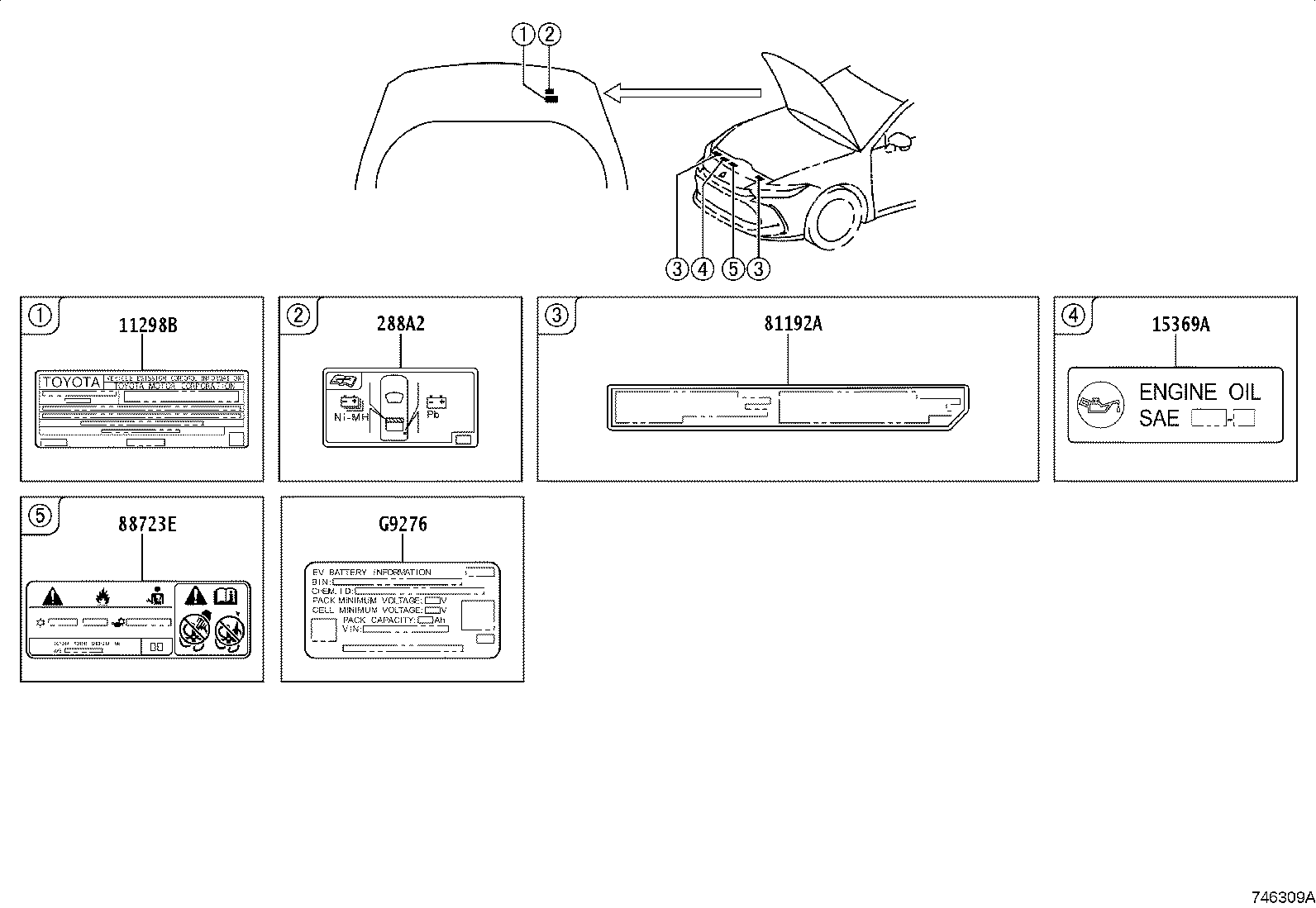 Toyota 11298-25272 LABEL, EMISSION CONTROL INFORMATION