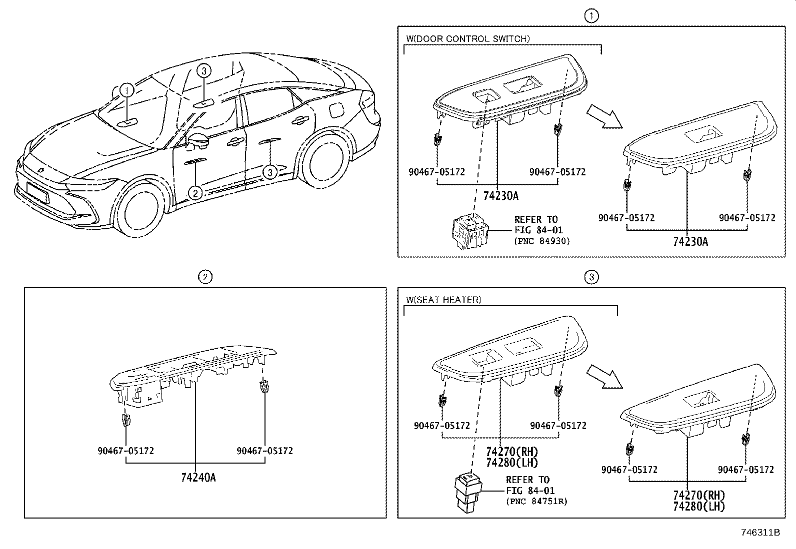 Toyota 74611-33020-A2 COVER, ASSIST GRIP