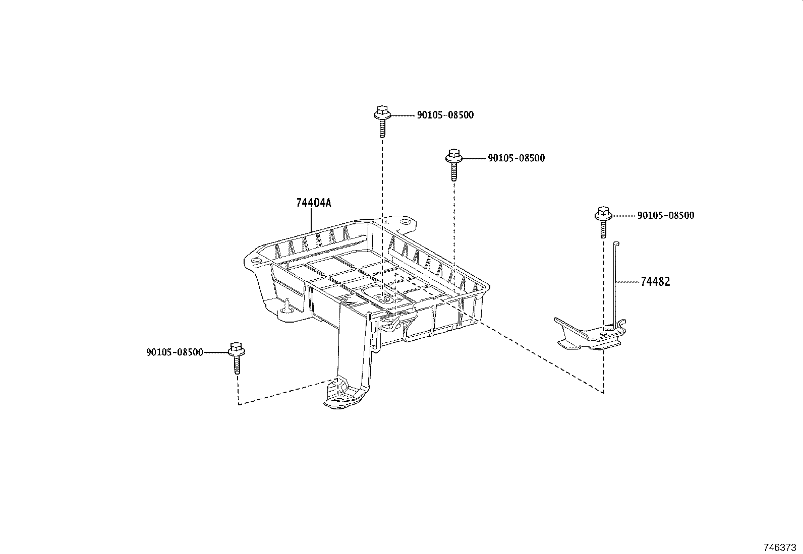 74404-76020 CLAMP SUB-ASSY, BATTERY product image