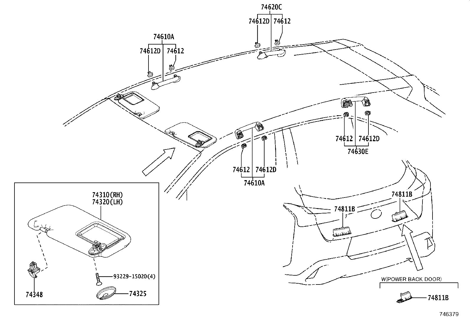 74231-76100 PANEL, FRONT ARMREST BASE, UPPER RH product image