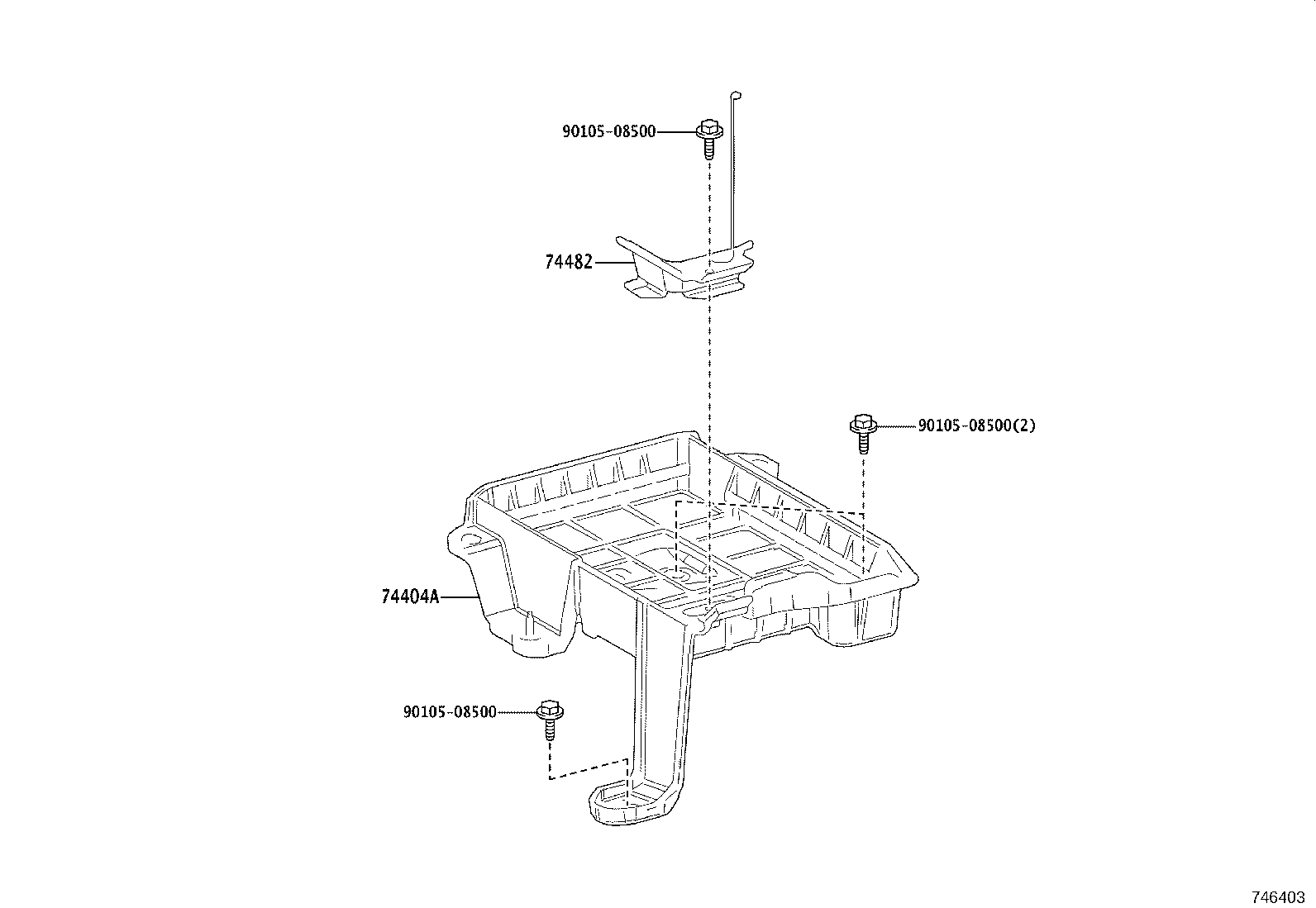 74410-16010 CARRIER ASSY, BATTERY product image