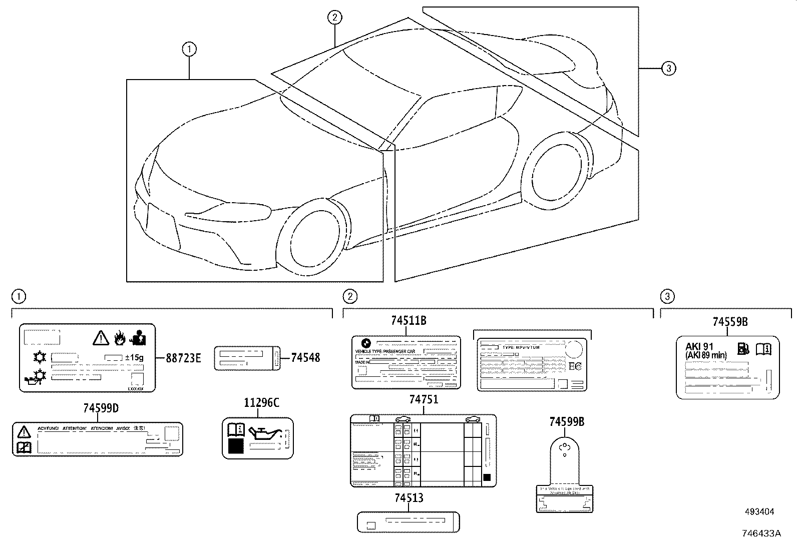Toyota 42661-WAA21 LABEL, TIRE PRESSURE INFORMATION
