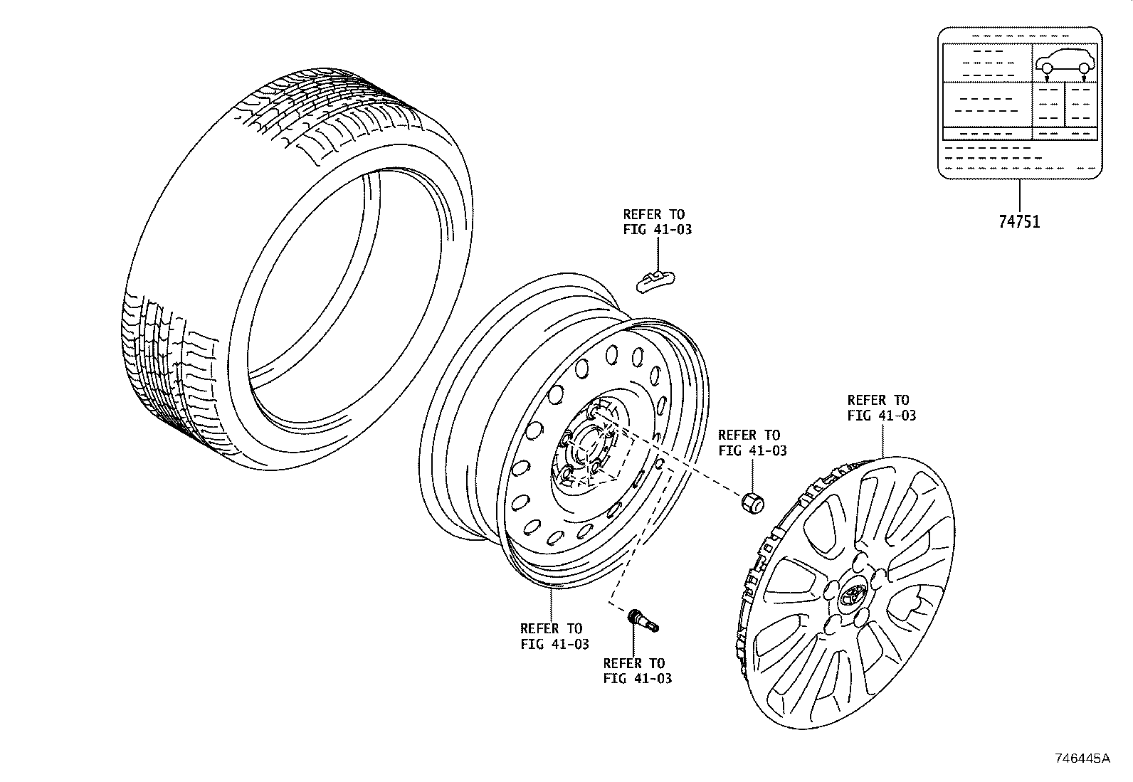 42661-WC009 LABEL, TIRE PRESSURE INFORMATION product image