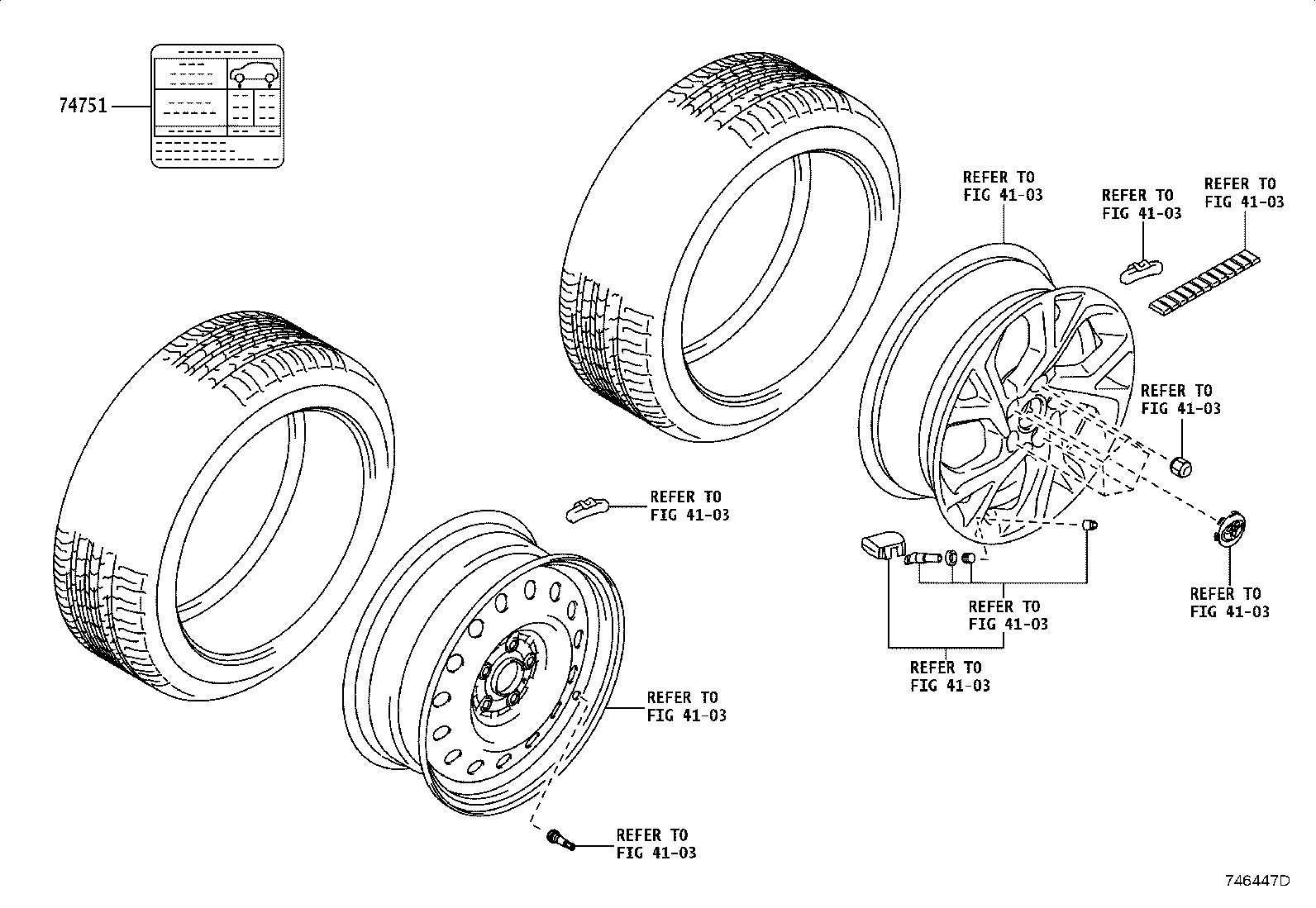 42661-WC009 LABEL, TIRE PRESSURE INFORMATION product image
