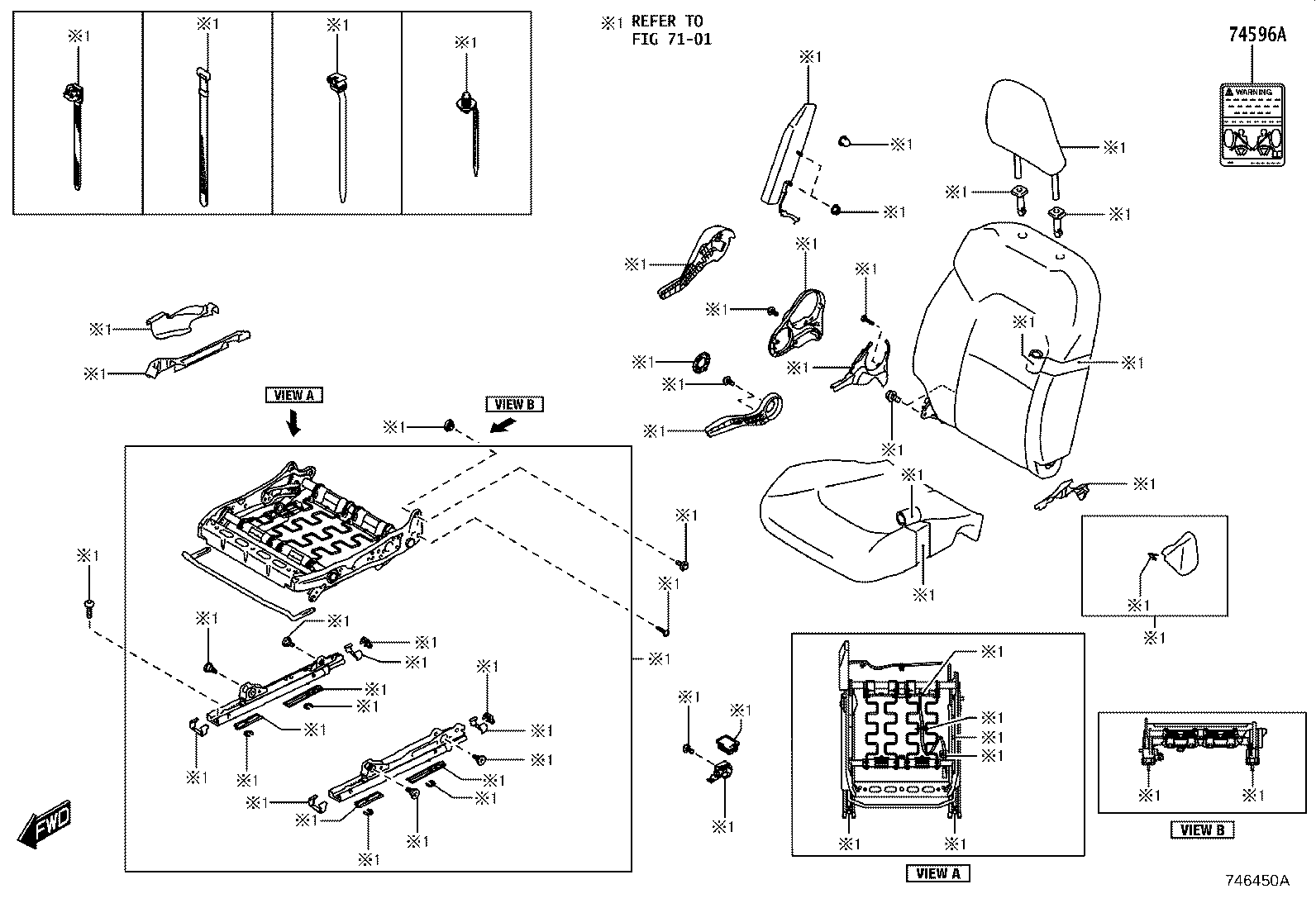 42661-WC009 LABEL, TIRE PRESSURE INFORMATION product image