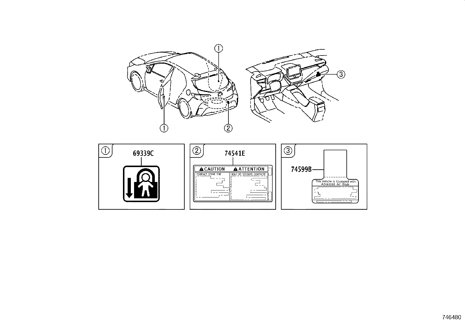 11298-24070 LABEL, EMISSION CONTROL INFORMATION product image
