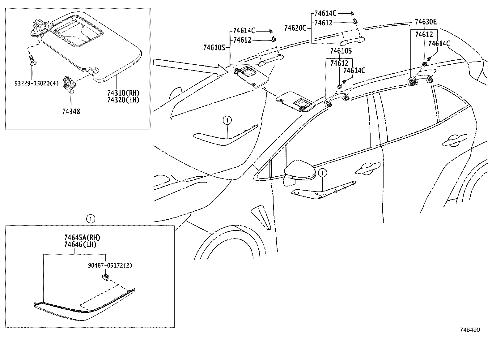 74232-12C40 PANEL, FRONT ARMREST BASE, UPPER LH product image