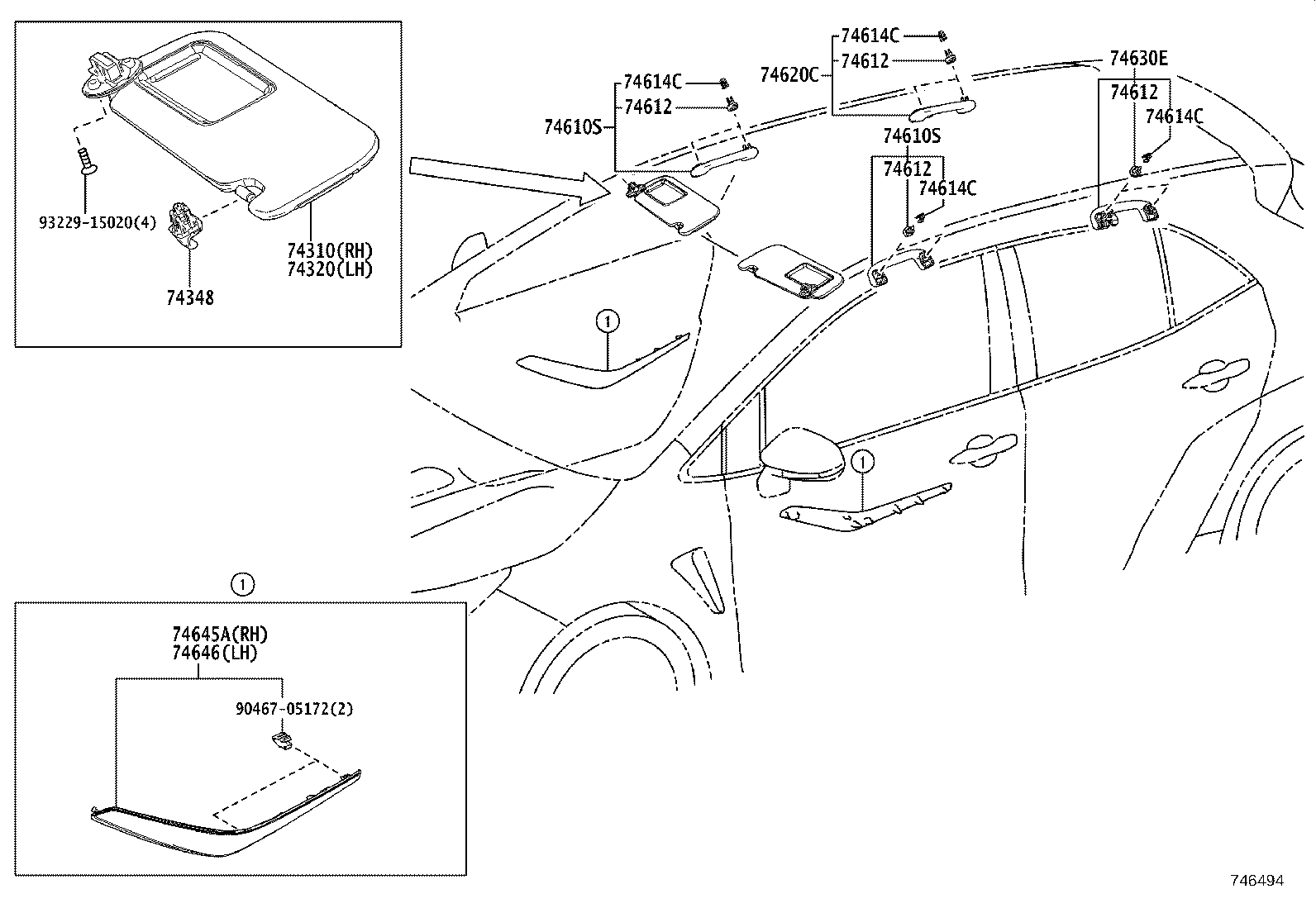 74232-12B40 PANEL, FRONT ARMREST BASE, UPPER LH product image