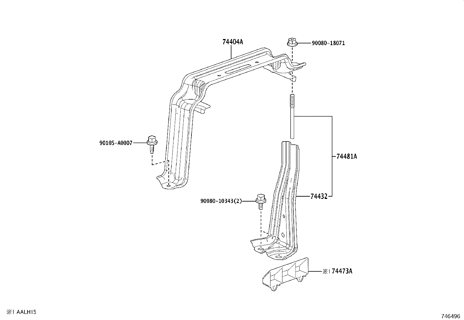 74440-0E040 CLAMP, BATTERY product image
