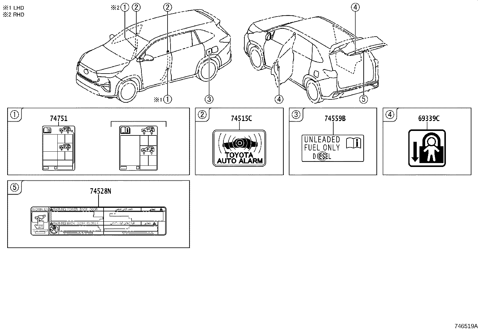 42661-VT060 LABEL, TIRE PRESSURE INFORMATION product image