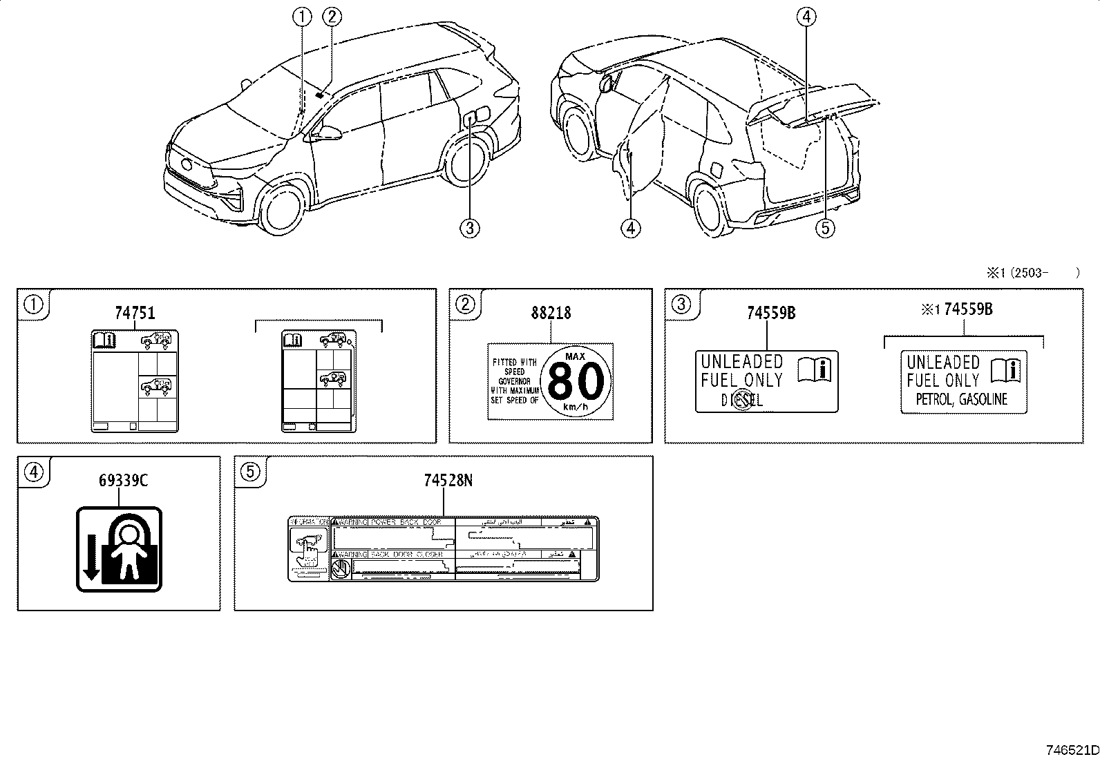 42661-VT060 LABEL, TIRE PRESSURE INFORMATION product image