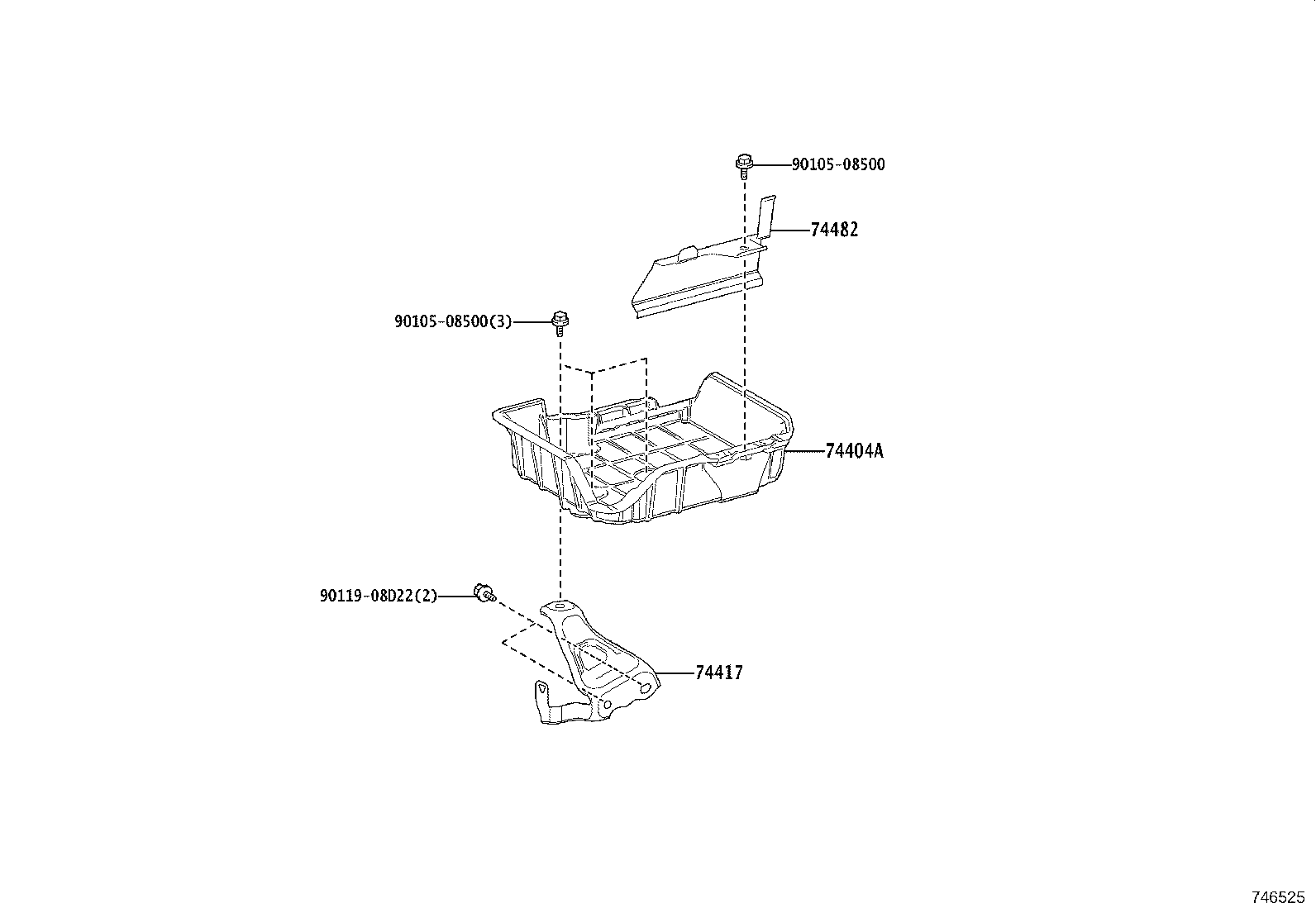 74404-12540 CLAMP SUB-ASSY, BATTERY product image