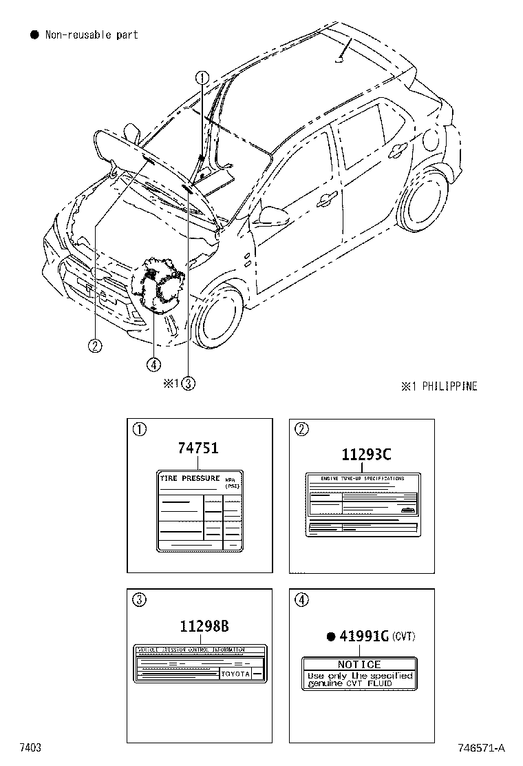75459-BZ010 PLATE, FUEL CAUTION product image